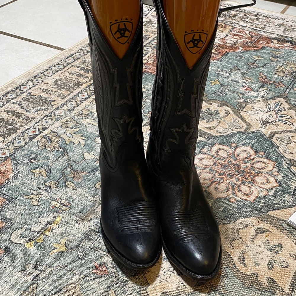 CLB Lucchese 2000 Men's Classic Black Cowboy Boots